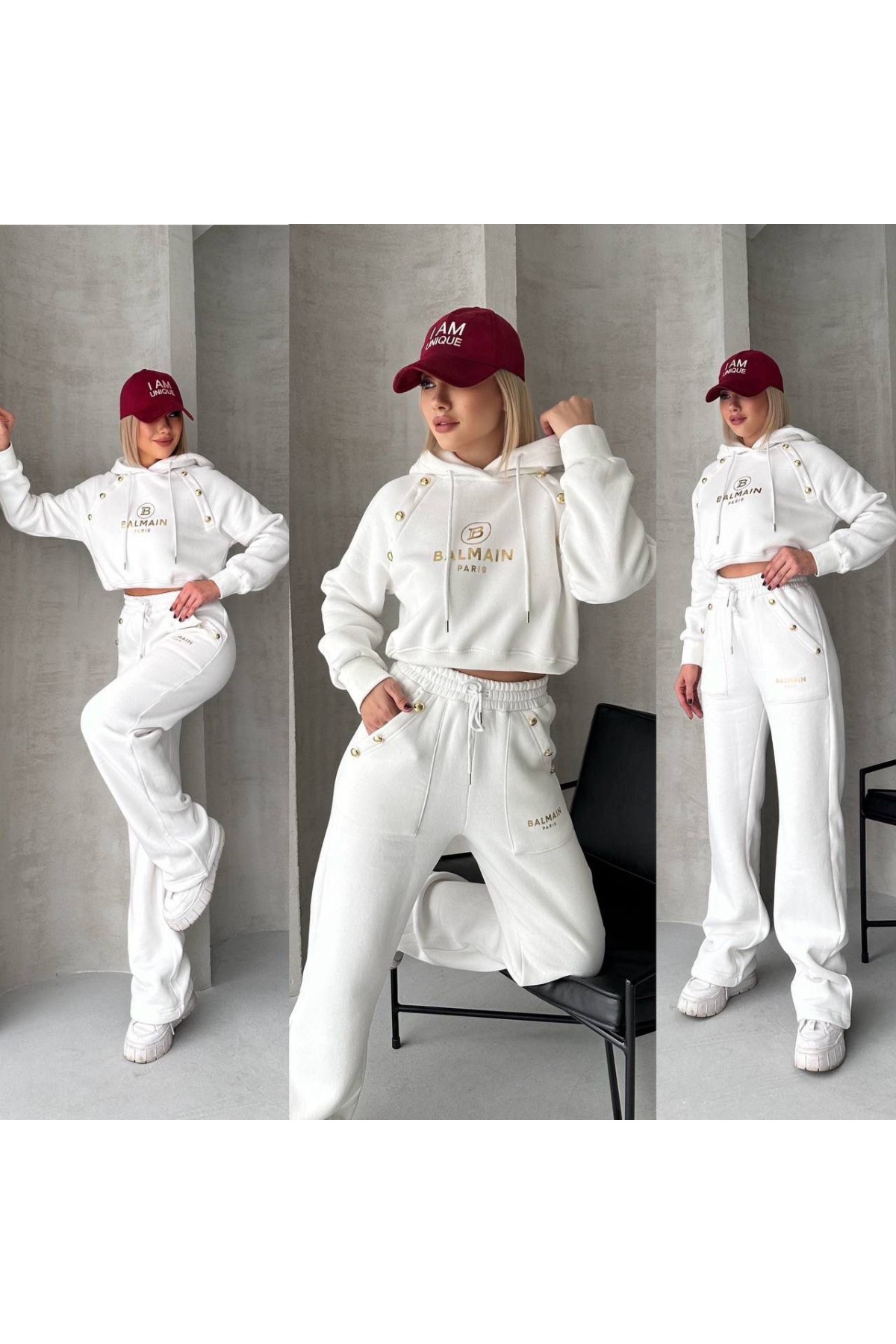 Balmain - Kadın Eşofman - Beyaz
