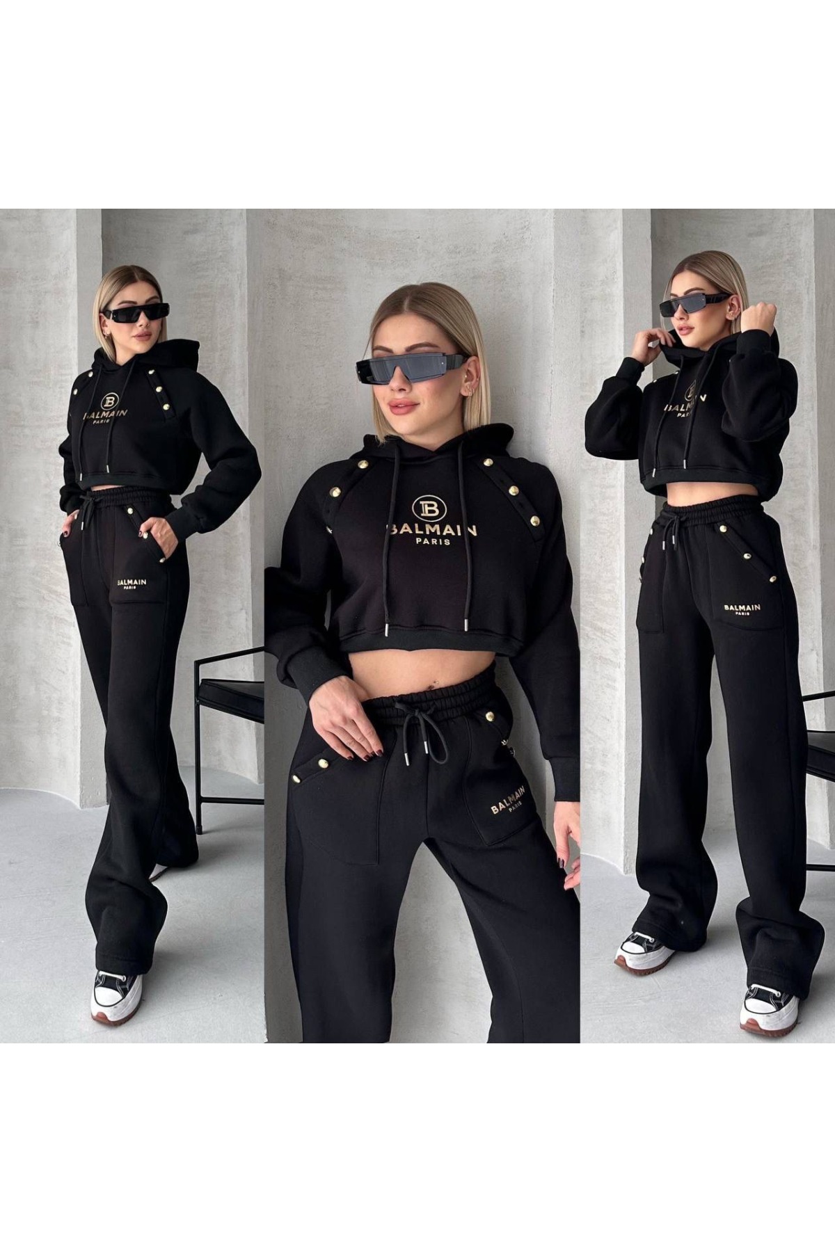 Balmain -  Kadın Eşofman Takımı - Siyah