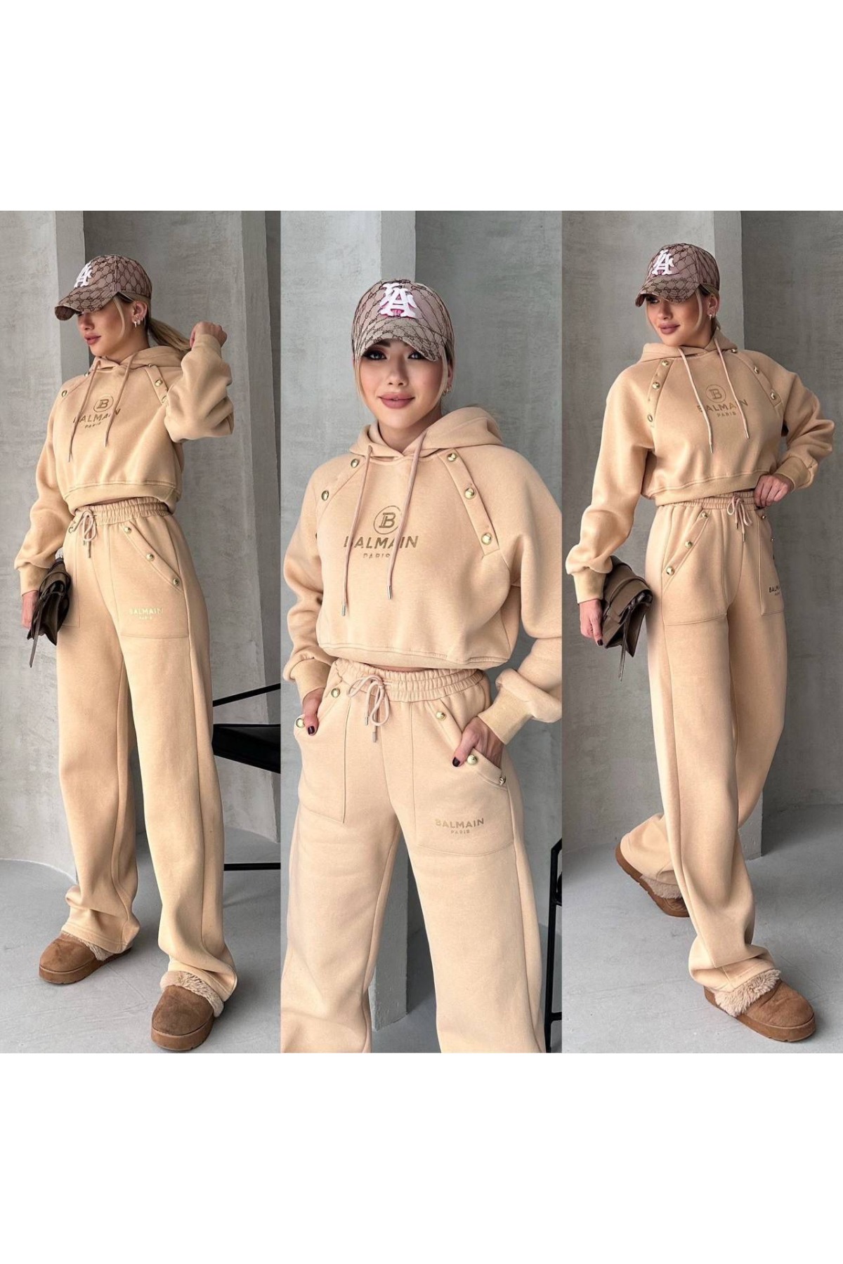 Balmain - Kadın Eşofman Takımı - Bej