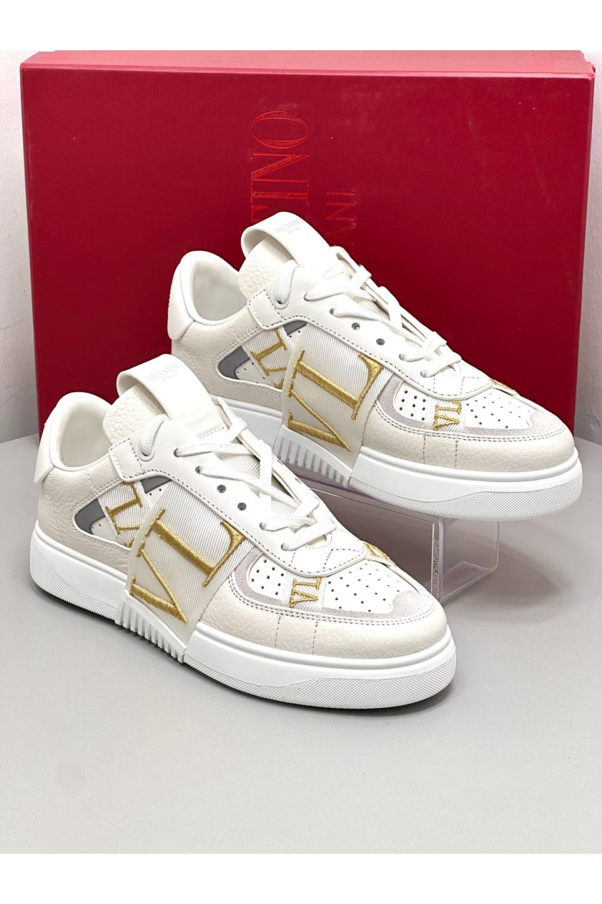Valentino - Erkek Ayakkabı - Beyaz Gold